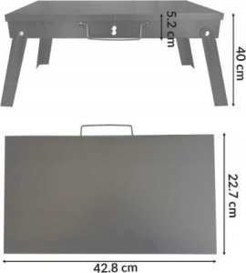 Grill węglowy turystyczny mini przenośny składany walizka 16