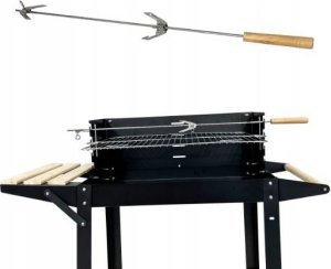 Grill ogrodowy węglowy z półkami na kółkach 12