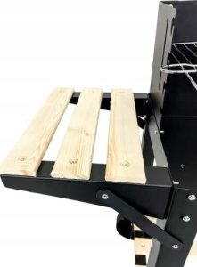 Grill ogrodowy węglowy z półkami na kółkach 7