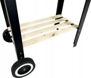 Grill ogrodowy węglowy z półkami na kółkach 8