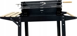 Grill ogrodowy węglowy z półkami na kółkach 10