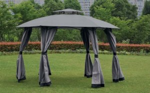 Pawilon ogrodowy altana TORONTO fi375xH265cm szary 2