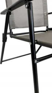 Krzesło ogrodowe składane wygodne LIMA taras balkon c. szare 4