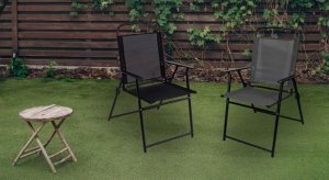 Krzesło ogrodowe składane wygodne LIMA taras balkon c. szare 10