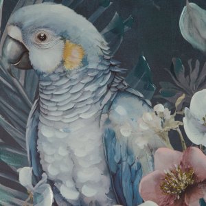 Obraz ręcznie malowany na płótnie Papuga 60X60 granatowy 2