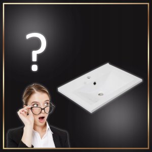 Biała Szafka z Umywalką Konglomerat Viki 60 Bateria Aqqua Click Clack Syfon 6