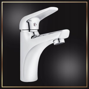 Biała Szafka z Umywalką Konglomerat Viki 60 Bateria Aqqua Click Clack Syfon 7