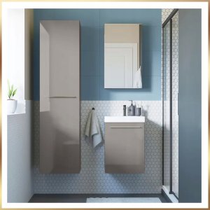 Biała Szafka Łazienkowa Wisząca Lustro 2 Półki Regulowane 50 x 12 x 76 cm 12