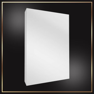 Biała Szafka Łazienkowa Wisząca Lustro 2 Półki Regulowane 50 x 12 x 76 cm 4