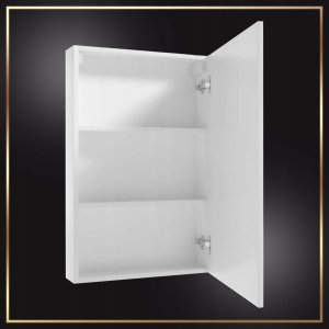 Biała Szafka Łazienkowa Wisząca Lustro 2 Półki Regulowane 50 x 12 x 76 cm 5