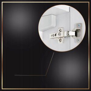 Biała Szafka Łazienkowa Wisząca Lustro 2 Półki Regulowane 50 x 12 x 76 cm 7