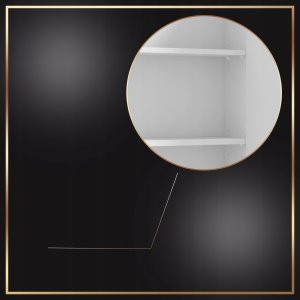 Biała Szafka Łazienkowa Wisząca Lustro 2 Półki Regulowane 50 x 12 x 76 cm 8