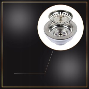 Szafka Kuchenna Biała + Zlewozmywak 50 x 40 + Bateria Beż Elastyczna Syfon 8