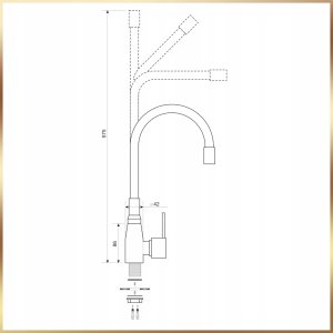 Szafka Kuchenna Sonoma 50 Slim Zlew Bateria Beż Elastycz Syfon do Zmywarki 11