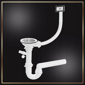 Szafka Kuchenna Sonoma 50 Slim Zlew Bateria Beż Elastycz Syfon do Zmywarki 7