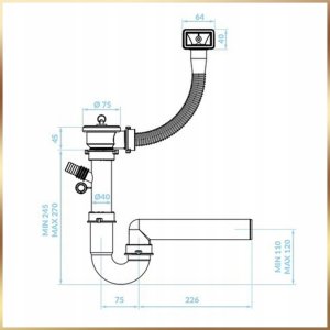 Szafka Kuchenna Sonoma 60 x 50 Zlew Deante + Syfon Bateria Ścienna Obrotowa 13
