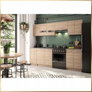 Szafka Kuchenna Wisząca Górna Dąb Truflowy Przeszklenie 80 x 31 x 58 Półka 11