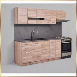 Szafka Kuchenna Wisząca Górna Dąb Truflowy Przeszklenie 80 x 31 x 58 Półka 12