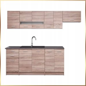 Szafka Kuchenna Wisząca Górna Dąb Truflowy Przeszklenie 80 x 31 x 58 Półka 13