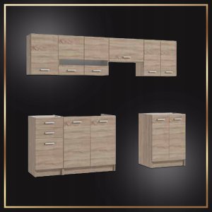 Szafka Kuchenna Wisząca Górna Dąb Truflowy Przeszklenie 80 x 31 x 58 Półka 4