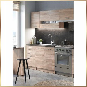 Szafka Kuchenna Wisząca Górna Dąb Truflowy Przeszklenie 80 x 31 x 58 Półka 10