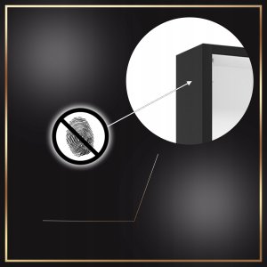 Szafka Wisząca Łazienkowa Z Lustrem Nad Umywalkę Czarna Mat 2 Półki 60 cm 5