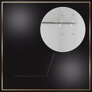 Szafka Wisząca Łazienkowa Z Lustrem Nad Umywalkę Czarna Mat 2 Półki 60 cm 6