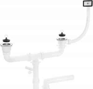 Szafka kuchenna + zlew 80 x50 Dąb złoty 2 komory bateria syfon mocowania 11