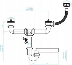 Szafka kuchenna + zlew 80 x50 Dąb złoty 2 komory bateria syfon mocowania 12