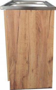 Szafka kuchenna + zlew 80 x50 Dąb złoty 2 komory bateria syfon mocowania 5