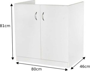 Szafka kuchenna + zlew 80x50 biała 4
