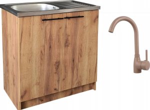 Szafka kuchenna pod zlew 80 zlewozmywak+bat beż 1