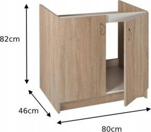 Szafka kuchenna sonoma zlew 2 komory syfon mocowania 2