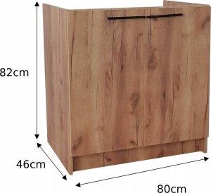 Szafka kuchenna stojąca pod zlewozmywak 80 dąb złoty 2