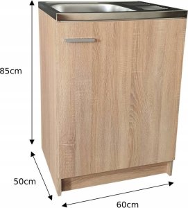 Szafka pod zlewozmywak zlew deante 60 x 50 + bateria + syfon beż 2