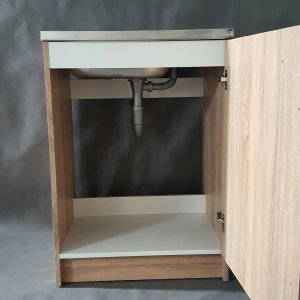 Szafka pod zlewozmywak zlew deante 60 x 50 + bateria + syfon beż 6