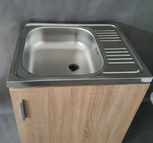 Szafka pod zlewozmywak zlew deante 60 x 50 + bateria + syfon beż 7