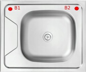 Szafka pod zlewozmywak zlew dąb złoty duża komora 60 slim bateria syfon 6