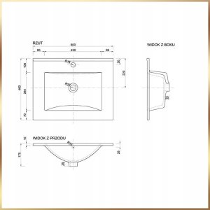 Łazienkowa Biała Szafka z Umywalką Catania 60 Połysk Kran Obrotowy Syfon 10