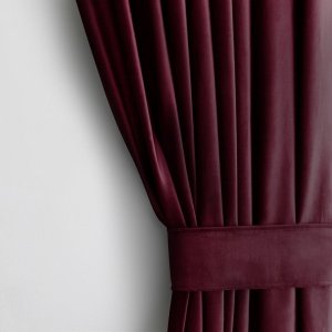AmeliaHome Zasłona VELVET styl klasyczny na taśmie 140x270 czerwona 1
