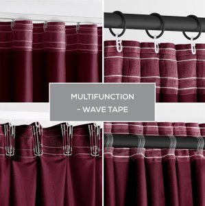 AmeliaHome Zasłona velvet styl klasyczny na taśmie 140x270 czerwona (FLHF_183449) 6