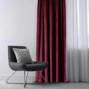 AmeliaHome Zasłona velvet styl klasyczny na taśmie 140x270 czerwona (FLHF_183449) 10