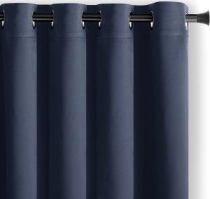 AmeliaHome Zasłona BLACKOUT styl klasyczny na przelotkach 140X270 indygo 1
