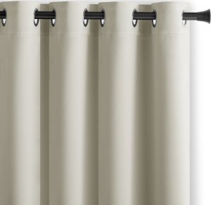 AmeliaHome Zasłona BLACKOUT styl klasyczny na przelotkach 140X245 kremowa 1