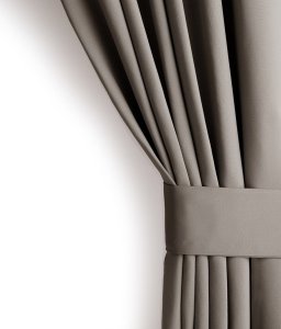 AmeliaHome Zasłona BLACKOUT styl klasyczny na przelotkach 140X175 beżowa 2