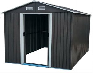Domek metalowy na narzędzia blaszak, szopa 257x257x192 szary antracytowy 1