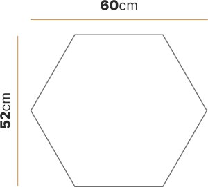 Panel tapicerowany heksagon 60cm Magic velvet 2257 (Brudny róż) 60x52 2