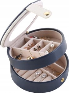 ETUI ORGANIZER PODRÓŻNY SZKATUŁKA NA BIŻUTERIĘ POJEMNIK LUSTERKO F7 1