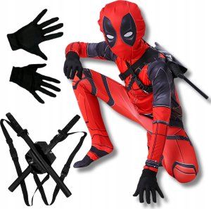 KOSTIUM DEADPOOL ZESTAW 2 MIECZE DLA DZIECI PRZEBRANIE DEADPOOLA STRÓJ 130 1