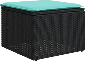 vidaXL 8-cz. zestaw wypoczynkowy do ogrodu, z poduszkami, czarny 6